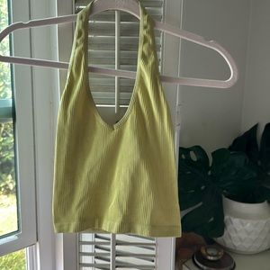 urban outfitters yellow halter top stretchy comfortable